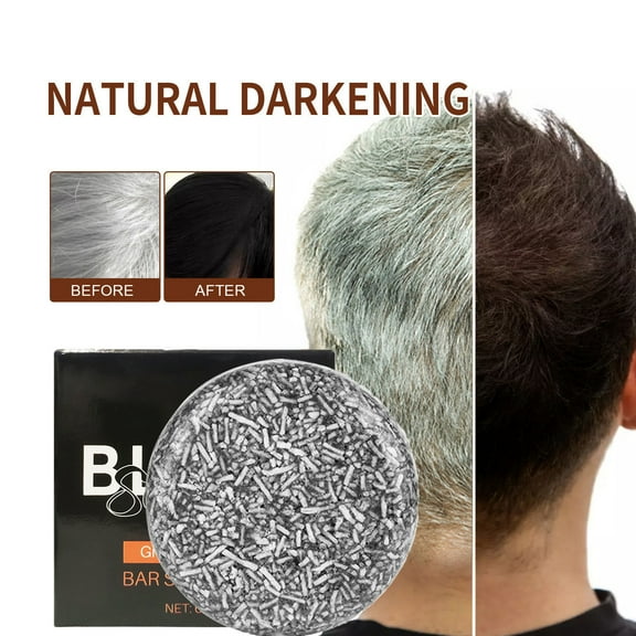 HYLLai Charcoal He Shou Wu Shampoo Bar, Natural Solid Shampoo for Hair Care, Deep Cleansing Nourishing, Mild and Eco-Friendly, for All Hair Types, 60g