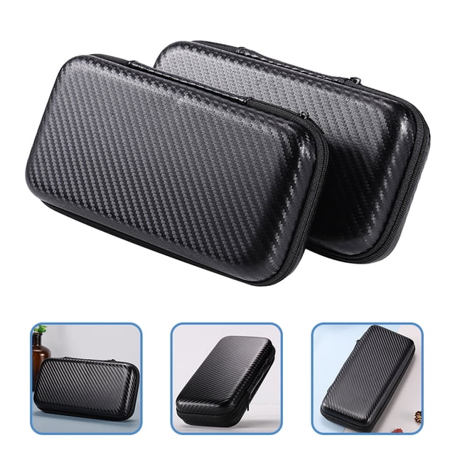 Houderco 2Ud Organizador De Accesorios Y Cables Electrónicos Negro Ideal Para Viaje Y Oficina