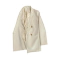 thumbnail image 1 of Fashnice Veste d'Extérieur pour Femmes, Blazer à Double Boutonnage, Cardigan Décontracté pour Bureau, Blanc Riz (Tissu de Haute Qualité) S, 1 of 2