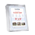 thumbnail image 2 of Covers & all Clear Vinyl Tarps with Grommet, (8' H x 8' W, Clear) 18 oz, 560 GSM 20 mil Waterproof & Tear Resistant Vinyl Coated PVC Material Tarpaulin, Perfect for Indoor & Outdoor Use, 2 of 7