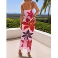 thumbnail image 4 of Vestido largo ZESICA para mujer, estampado floral, tirantes finos, color rosa, 4 of 8