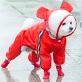 thumbnail image 3 of Chubasquero para perros, ropa para mascotas, para chihuahua, maltés, impermeable, de cuerpo completo, con correa de sujeción, 3 of 5