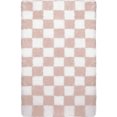 thumbnail image 6 of BERTHMEER 9'x12' Large Fluffy Checkered Area Rugs for Bedroom Living Room Dinning Room Soft Modern Geometric Plush Pile Ultra-Soft Rugs Carpets, Pink White, 6 of 7
