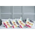 thumbnail image 2 of Ambesonne Tropical Throw Pillow Cover 4 Pack, Palm Trees Seagulls, 18", Pale Yellow Fuchsia, 2 of 5
