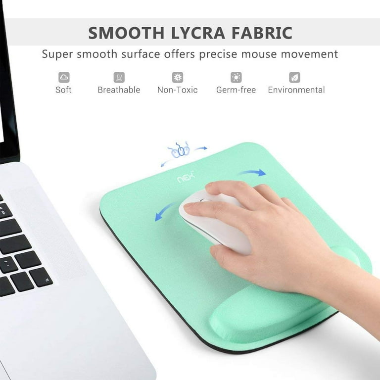 NEX Mouse Pad with Memory Foam Wrist Rest, Non-slip Rubber Base