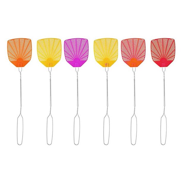 PIC 2 Piece Metal Handle Fly Swatter (Pack of 3)