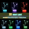 thumbnail image 2 of TriPro Basketball Player 3D Illusion LED Desk Lamp Night Light with 16 Colors Fans Decorations, 2 of 4