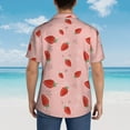thumbnail image 6 of Balery Cute Strawberry C Print Men's Hawaiian Shirts Short Sleeve Beach Shirt Relaxed Fit Vacation Button Down Shirts-, 6 of 9