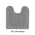 Better Trends Edge Gray 100 Cotton Reversible Contour Bath Rug, 20" x