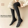 thumbnail image 4 of Dbuoem Women Thigh High Socks Winter Warm Over The Knee Socks Extra Long Knitted Boot Stockings Thick Leg Warmers, 4 of 7