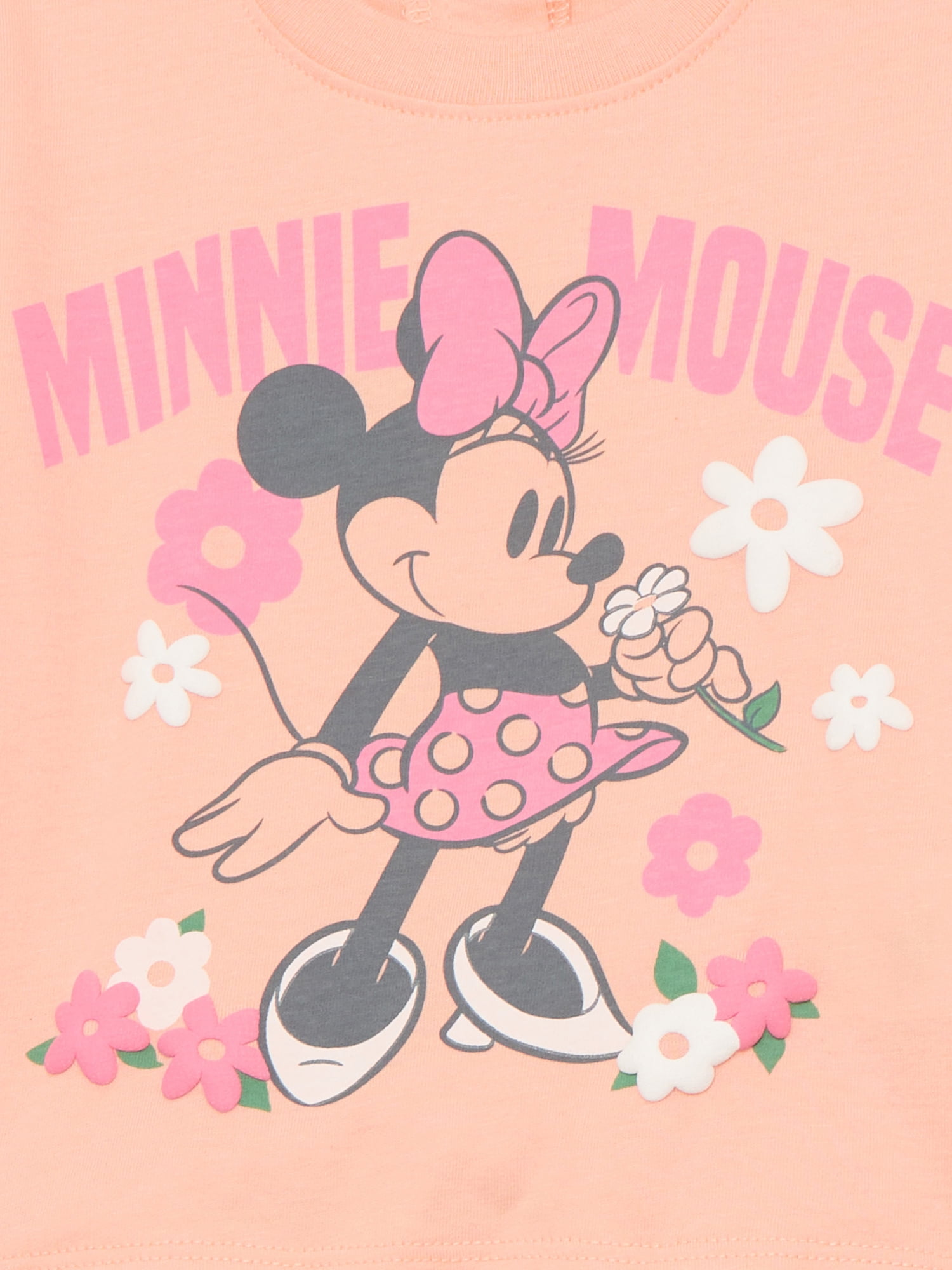 Minnie Mouse Baby Girls Graphic Tee and Bike Shorts Set, 2-Piece, Sizes Newborn-24M