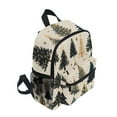 thumbnail image 2 of FORMRS School Backpack with Front Zippered Pocket 12" Student Travel Daypack, Beige Christmas Trees, 2 of 6