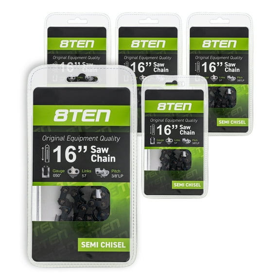 8TEN Chainsaw Chain 16 inch .050 3/8 57 DL for Husqvarna Poulan 5 Pack 810-CCC2246H