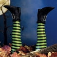 thumbnail image 5 of Hazel Tech Halloween Wicked Witch Legs Upside Down Wizard Feet with Boot Stake Ornaments Front Yard Courtyard Lawn Decoration Props, 5 of 6