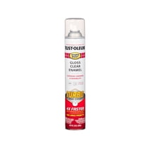 Clear, Rust-Oleum Stops Rust Turbo Gloss Enamel Spray Paint-353345, 24 oz