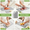 thumbnail image 6 of SYNYLIIFE Titanium Cutting Board Set of 3, Metal Chopping Board for Kitchen, Knife Friendly, Dishwasher Safe, Ideal for Meat, Fruit, Vegetables, 6 of 6