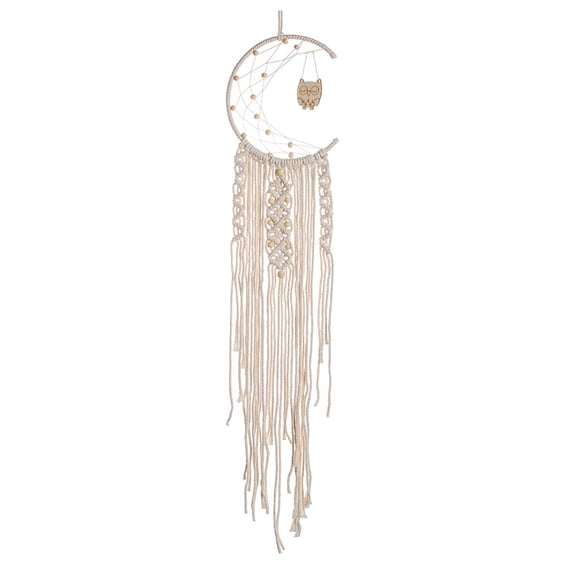 Lace Woven Wall Hanging, Dream Catcher With Long Tassels - Home Decor Art Craft Gifts Kids Bedroom -Style3