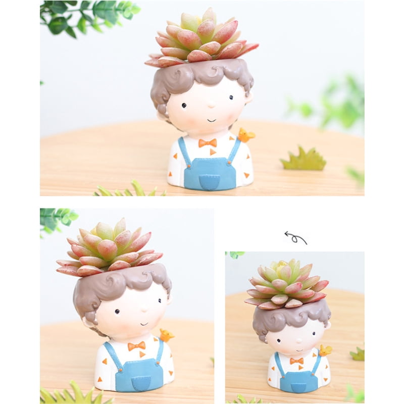 Small Boy Shape Flower Container Silicone Mold Suitable for Crafting Unique Resin Ornaments and Small Plant Displays