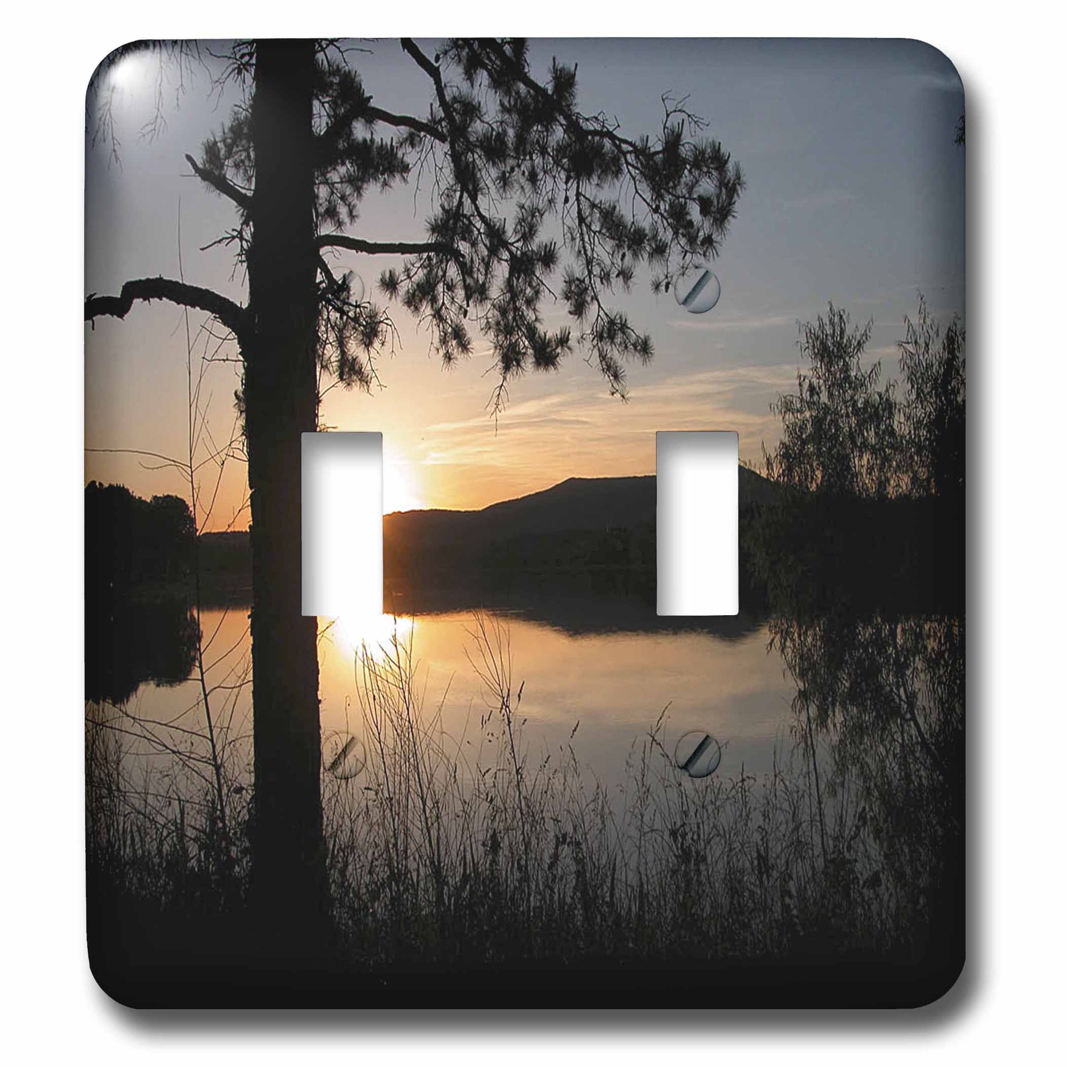 3Drose Rocky Mountain Gray Wolf Light Switch Cover – Durable Metal Decorative Plate