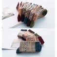 thumbnail image 5 of Holzlrgus 5 Pairs Womens Wool Socks Thick Knit Vintage Winter Warm Cozy Crew Socks Gifts, 5 of 6