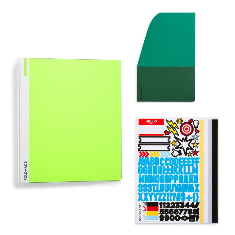 Foldmade Paperboard 3-Ring Binder + Folder, 1.5