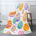 thumbnail image 2 of Spxubz Colorful Easter Eggs Pattern Flannel Throw Blanket For Gift Home Sofa Bed Decoration 60x50 inch, 2 of 5