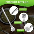 thumbnail image 4 of Stainless Steel Drinking Straw Filter Handmade Herb Mate Tea Light bulb Gourd Washable Practical Tea, 4 of 5