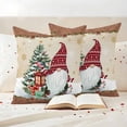 thumbnail image 3 of Red Christmas Outdoor Waterproof Pillow Covers, Gnomes Xmas Tree Snowflake Gifts Winter Decorative Square Throw Pillowcase Sofa Cushion Sham for Patio/Couch/Chair, 18"x18" 2 Pack, 3 of 8