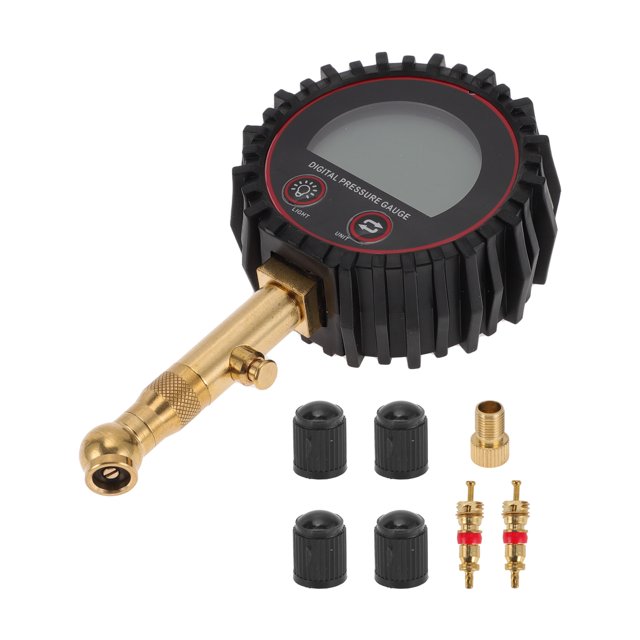 Ofertas Únicas 1Set Medidor de Presión de Neumáticos Universal 200PSI 2.76 Pulgadas Medidor de Presión Digital sin Batería Medidor de Aire PSI para Motocicleta SUV Camión
