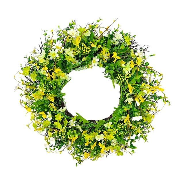 GUOOL Flower Wreath Decorative Elegant Simple Hanging for Wedding Home Celebration 45CM