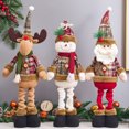 thumbnail image 4 of Nuevo 3/1PC muñecos retráctiles de Navidad árbol de decoración adorno de Año Nuevo reno muñeco de nieve Papá Noel muñeco de pie decoración de Navidad regalo, 4 of 5
