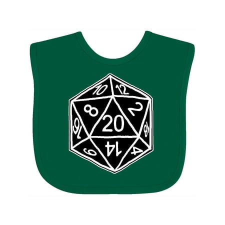 

Inktastic 20 Sided Black Dice Gift Baby Boy or Baby Girl Bib