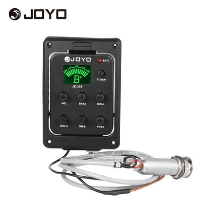 JOYO JE-306 5-Band EQ Equalizer Acoustic Guitar Piezo Pickup Preamp Tuner System with LCD
