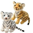 thumbnail image 6 of Porfeet Plush Toy Rich Facial Complexion Elastic Texture Bright Color Tiger Cuddle Baby Plush Toy for Children,Brown 23cm, 6 of 10