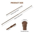 thumbnail image 6 of BEAMNOVA 6Pcs Tension Curtain Rod for Windows Cabinet Wardrobe Closet 28"-48" Adjustable, 1/2" Diameter, Brown, 6 of 8