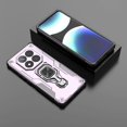 thumbnail image 5 of For Xiaomi Redmi Note 14 Pro 5G Case Rotatable Ring Kickstand PC + TPU Shockproof Phone Cover - Gree, 5 of 5
