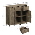 thumbnail image 3 of Storage Cabinet with Drawers and Shelves, Wooden Floor Cabinet, Accent Cabinet for Living Room Bedroom Bathroom, Gray, 3 of 7