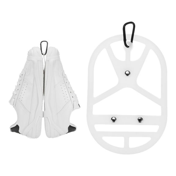 Uxcell Shoe Holster for Backpack [1SET] - Elastic Silicone Footwear Holder with Clip Use for Travel [White-L]