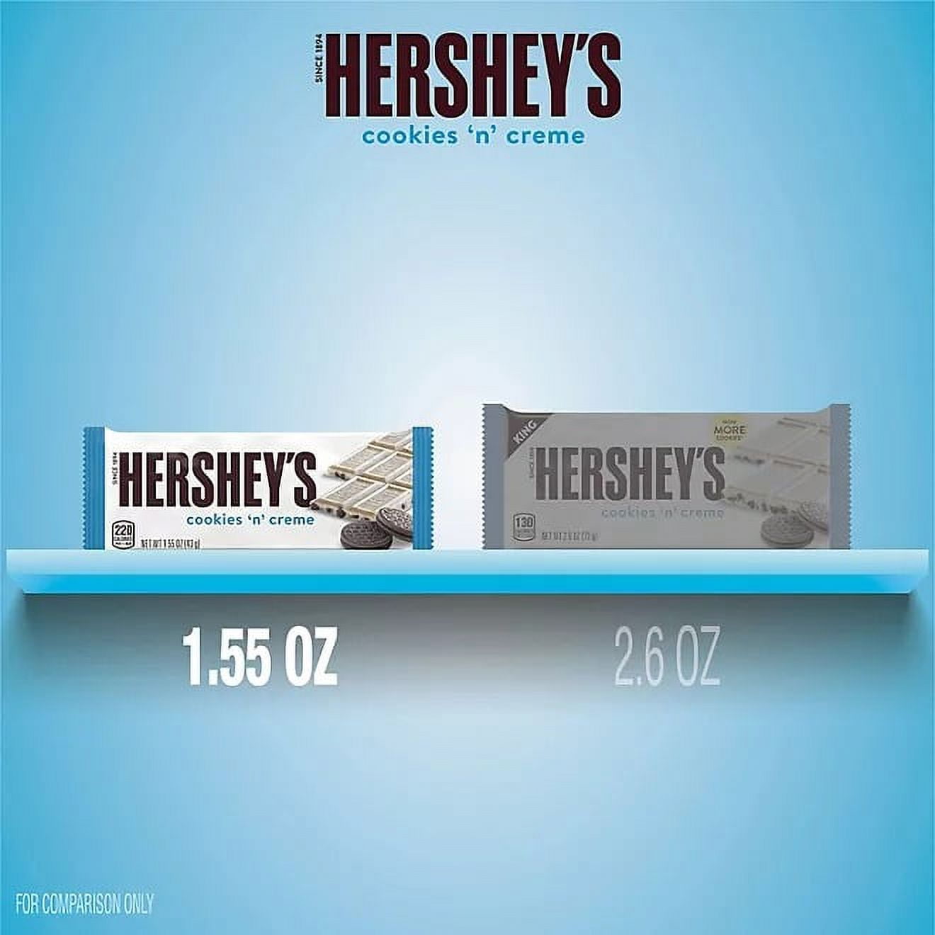 Hershey's Cookies 'n' Creme Candy, 8 Pack, 1.55 oz Bars