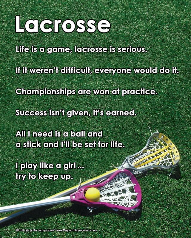 Unframed Lacrosse Women's Inspirational 8 x 10 Sport Poster Print