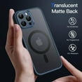 thumbnail image 4 of JETech Magnetic Case for iPhone 13 Pro Max 6.7-Inch, Compatible with MagSafe, Translucent Matte Back Camera Lens Full Protection Slim Shockproof Phone Cover (Navy), 4 of 6