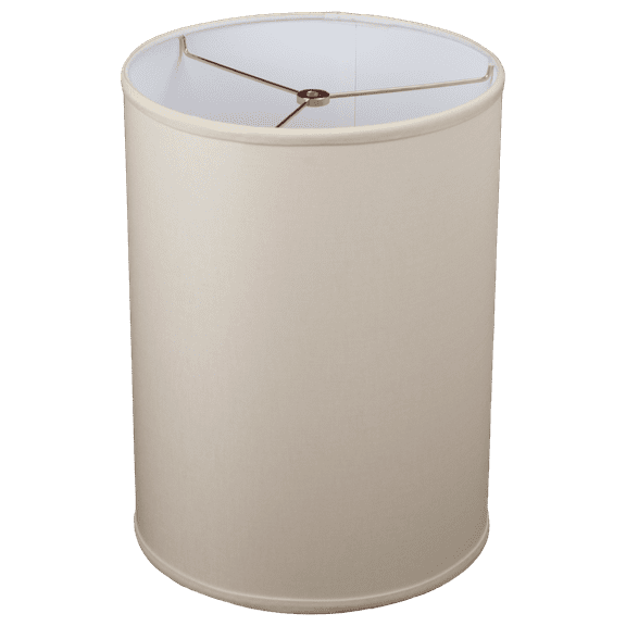 Fenchel Shades | 11" Top Diameter x 11" Bottom Diameter x 15 Height, (Washer/Spider Attachment) Drum Lamp Shade - (Linen Ivory)