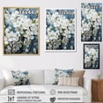 thumbnail image 4 of Designart "Apple Blossom Monochromatic gracefulness XXIX" Floral Floater Framed Canvas Art Print, 4 of 7