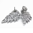thumbnail image 7 of UDIYO 1 Pair Women Fashion Xmas Gift Angel Wings Rhinestone Inlaid Stud Earrings, 7 of 7