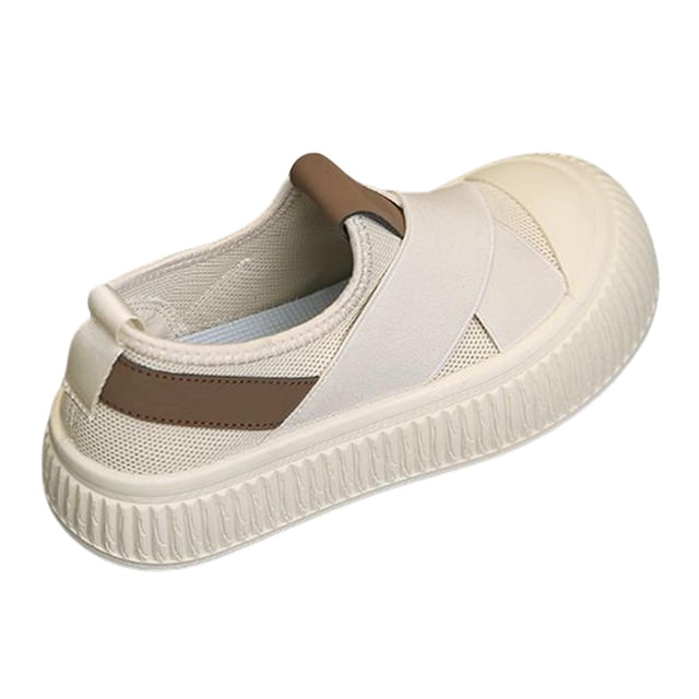 Zapatillas de deporte de ocio para mujer, zapatos informales antideslizantes para mujer, para viajes, Camping, regalo Beige jinwen Zapatillas de deporte casuales de mujer