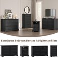 thumbnail image 7 of FANRAL Farmhouse 7 Drawers Dresser,Rustic Dresser for Bedroom,Chest of Drawers with Metal Handle,Wooden Dresser for Closet,Black Dresser, 7 of 7