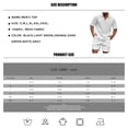 thumbnail image 3 of Mens 2 Piece Outfits 2026 Waffle Quarter Zip Short Sleeve Polo Shirts Bermuda Shorts Matching Set Textured Beach Set Army Green XL, 3 of 5