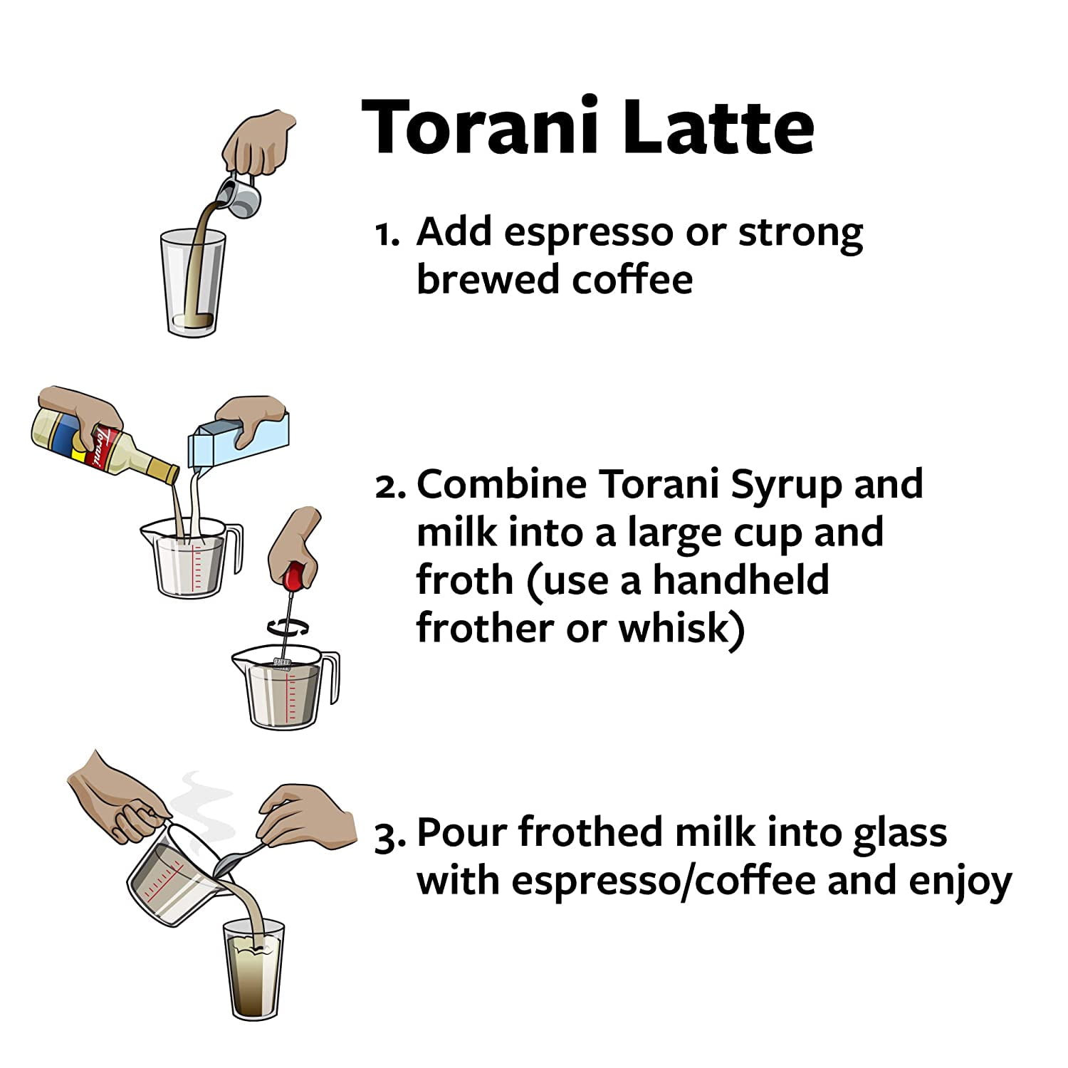 Pack of 6, Torani Vanilla Syrup, 25.4 fl oz