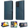 thumbnail image 1 of Wallet Case for Galaxy A52 Credit Card Holder, [Shockproof Interior Case] Premium PU Leather With Strap Kickstand Magnetic Closure Flip Folding Cover Compatible with Samsung Galaxy A52 5G/4G,
Blue, 1 of 14