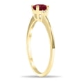 thumbnail image 3 of SZUL Women's Round Shaped Ruby and Diamond Classic Band in 10K Yellow Gold, 3 of 5